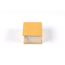 Leather Memo Notepad - yellow