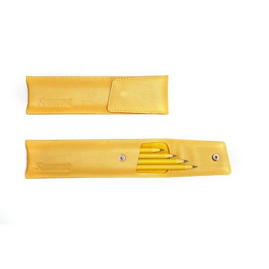 Leather Pencil Case - yellow