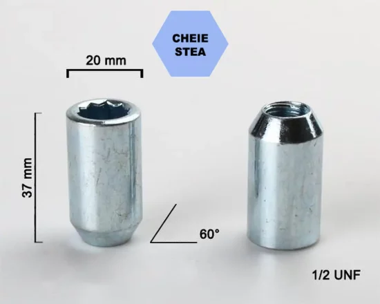 Set 5 piulite roata TITAN BOTLT 1/2"xUNF cu lungime 37 fara specificatie 12UNF37-inbus-conic