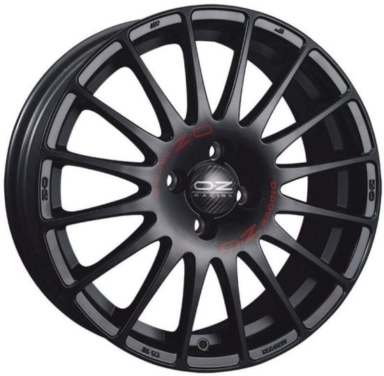 Janta Aliaj Oz Superturismo Gt Matt Black Red Lettering 8x18 5x112 Et50 57