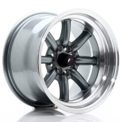 Janta aliaj 15" JR Wheels JR19 15x9 ET-13 4x100/114 Gun Metal w/ Machined Lip