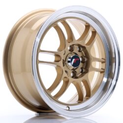 Janta aliaj 15" JR Wheels JR7 15x7 ET38 4x100/114 Gold w/ Machined Lip