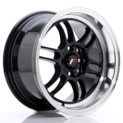 Janta aliaj 15" JR Wheels JR7 15x8 ET35 4x100/114 Gloss Black w/ Machined Lip