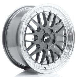 Janta aliaj 17" JR Wheels JR23 17x8 ET20-45 5H BLANK Hyper Gray w/ Machined Lip