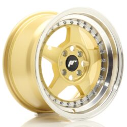Janta aliaj 15" JR Wheels JR6 15x8 ET25 4x100 Gold w/ Machined Lip