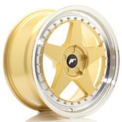 Janta aliaj 18" JR Wheels JR6 18x8 ET20-35 5H BLANK Gold w/ Machined Lip