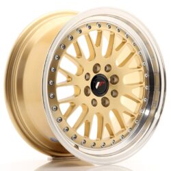 Janta aliaj 16" JR Wheels JR10 16x7 ET30 4x100/108 Gold w/ Machined Lip