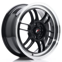 Janta aliaj 16" JR Wheels JR7 16x7 ET38 4x100/114 Gloss Black w/ Machined Lip