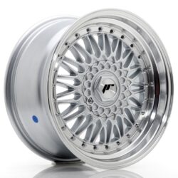 Janta aliaj 17" JR Wheels JR9 17x8,5 ET20-35 BLANK Silver w/ Machined Lip+Silver Rivets