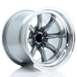 Janta aliaj 15" JR Wheels JR19 15x10,5 ET-32 4x100/114 Gun Metal w/ Machined Lip