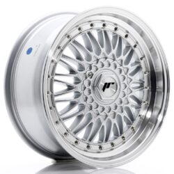 Janta aliaj 17" JR Wheels JR9 17x7,5 ET35 5x112/120 Silver w/ Machined Lip+Silver Rivets
