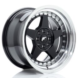 Janta aliaj 16" JR Wheels JR6 16x9 ET20 4x100/108 Gloss Black w/ Machined Lip