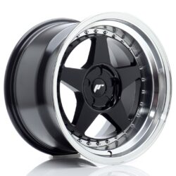 Janta aliaj 17" JR Wheels JR6 17x10 ET0-20 5H BLANK Gloss Black w/ Machined Lip