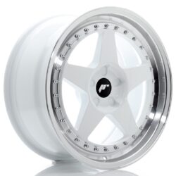 Janta aliaj 18" JR Wheels JR6 18x8,5 ET20-40 5H BLANK White w/ Machined Lip