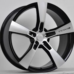 PDW P28 Black machined face 10x22 5x130 ET45 CB71