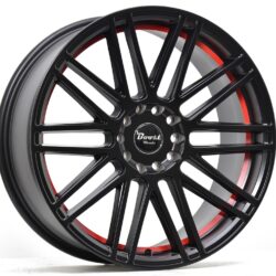 Boost Wheels B362 Glossblack Red stripe 8x18 5x114