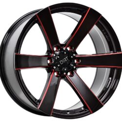 DIRT A.T D91 Glossblack Red stripe 9