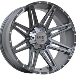 DIRT A.T D88 Flatgrey milled rivets 9x18 6x114