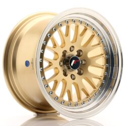 Janta aliaj 15" JR Wheels JR10 15x8 ET20 4x100/108 Gold w/ Machined Lip