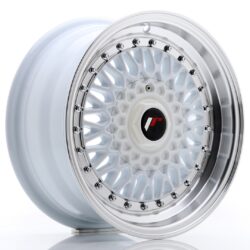 Janta aliaj 15" JR Wheels JR9 15x7 ET20 4x100/108 White w/ Machined Lip