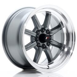 Janta aliaj 15'' JR Wheels JR19 15x8 ET0 4x100/114 Gun Metal w/ Machined Lip