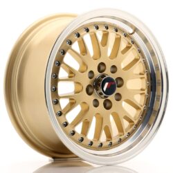 Janta aliaj 15'' JR Wheels JR10 15x7 ET30 4x100/108 Gold w/ Machined Lip