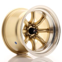 Janta aliaj 15" JR Wheels JR19 15x10,5 ET-32 4x100/114 Gold w/ Machined Lip