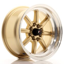 Janta aliaj 15" JR Wheels JR19 15x8 ET0 4x100/114 Gold w/ Machined Lip