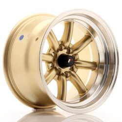 Janta aliaj 15" JR Wheels JR19 15x9 ET-13 4x100/114 Gold w/ Machined Lip