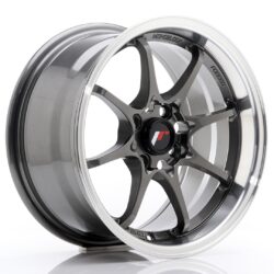 Janta aliaj 15'' JR Wheels JR5 15x8 ET28 4x100 Gun Metal w/ Machined Lip