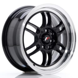 Janta aliaj 15'' JR Wheels JR7 15x7 ET38 4x100/114 Gloss Black w/ Machined Lip