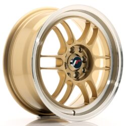 Janta aliaj 16" JR Wheels JR7 16x7 ET38 4x100/114 Gold w/ Machined Lip