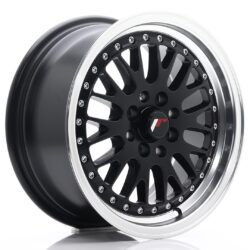 Janta aliaj 15'' JR Wheels JR10 15x7 ET30 4x100/108 Matt Black w/ Machined Lip
