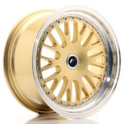Janta aliaj 17" JR Wheels JR10 17x8 ET35 BLANK Gold w/ Machined Lip
