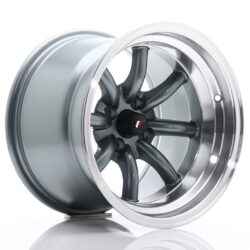 Janta aliaj 15" JR Wheels JR19 15x10,5 ET-32 4x100 Gun Metal w/ Machined Lip