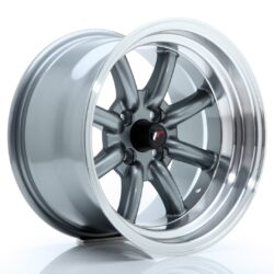 Janta aliaj 15" JR Wheels JR19 15x9 ET-13 4x100 Gun Metal w/ Machined Lip