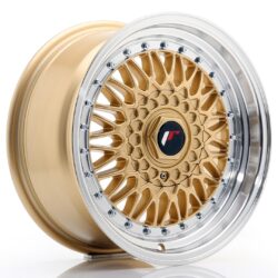 Janta aliaj 16" JR Wheels JR9 16x7,5 ET25 4x100/108 Gold w/ Machined Lip