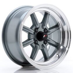 Janta aliaj 14" JR Wheels JR19 14x7 ET0 4x100 Gun Metal w/ Machined Lip