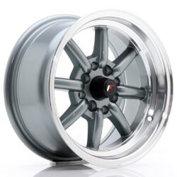Janta aliaj 14" JR Wheels JR19 14x7 ET0 4x100/114 Gun Metal w/ Machined Lip