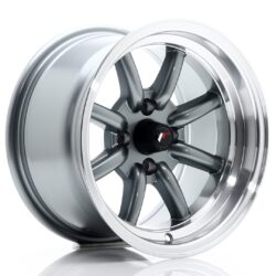 Janta aliaj 14" JR Wheels JR19 14x8 ET-13 4x100 Gun Metal w/ Machined Lip