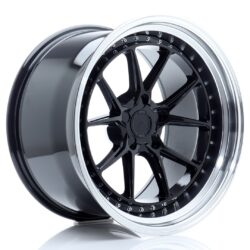 Janta aliaj 19'' JR Wheels JR39 19x11 ET0-25 5H BLANK Gloss Black w/ Machined Lip