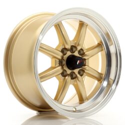 Janta aliaj 15" JR Wheels JR19 15x8 ET20 4x100/114 Gold w/ Machined Lip