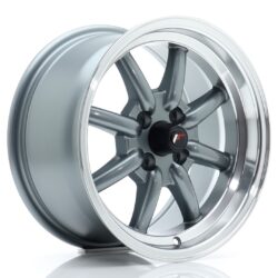 Janta aliaj 15'' JR Wheels JR19 15x8 ET20 4x100 Gun Metal w/ Machined Lip