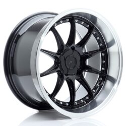 Janta aliaj 18" JR Wheels JR41 18x10,5 ET15-25 5H BLANK Gloss Black w/ Machined Lip