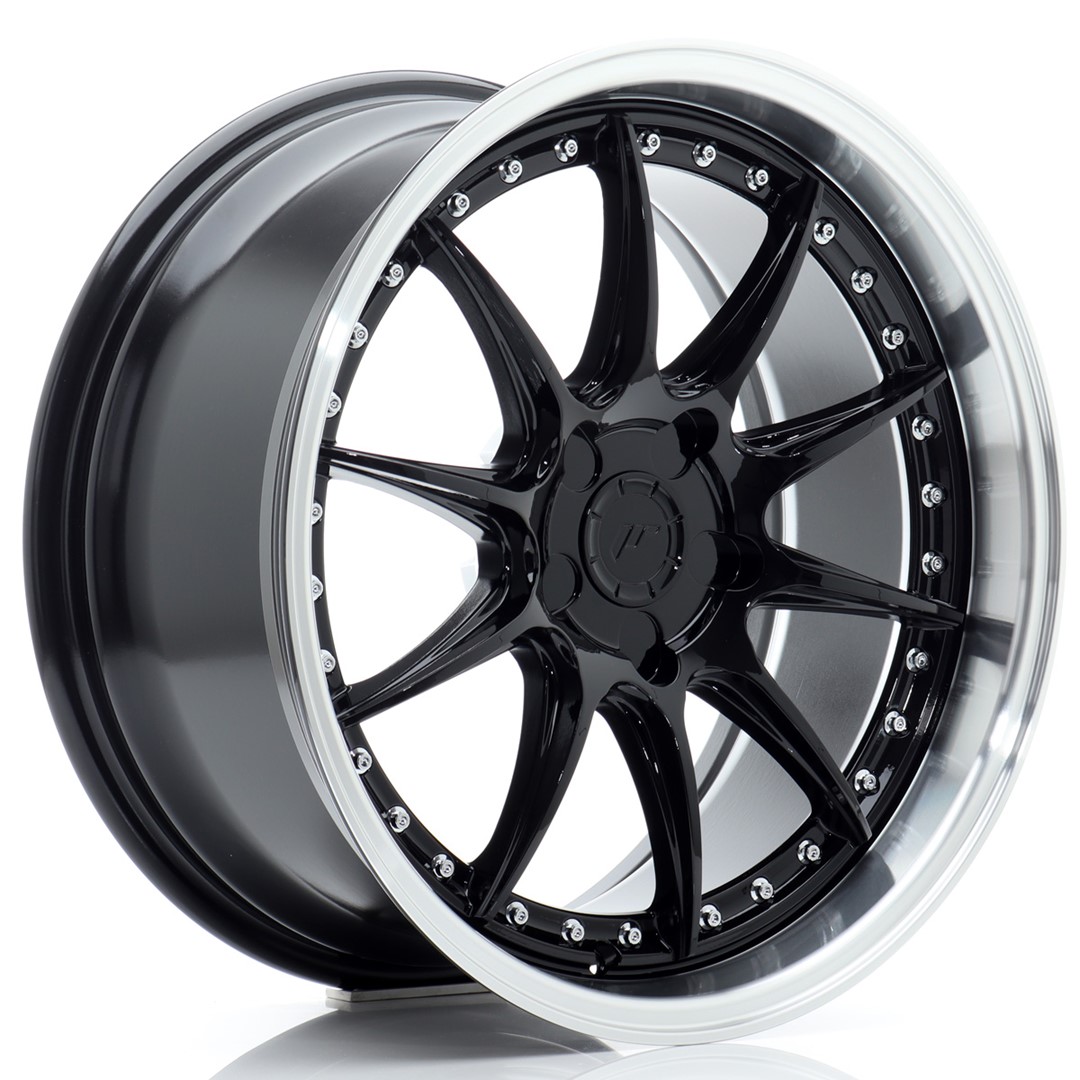 Janta aliaj 18" JR Wheels JR41 18x8,5 ET15-35 5H BLANK Gloss Black w/ Machined Lip 1 Janta aliaj 18" JR Wheels JR41 18x8,5 ET15-35 5H BLANK Gloss Black w/ Machined Lip
