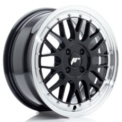 Janta aliaj 16" JR Wheels JR23 16x7 ET40 4x100 Gloss Black w/ Machined Lip