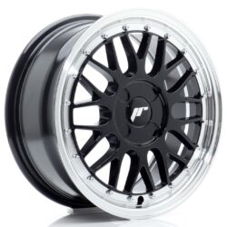 Janta aliaj 16" JR Wheels JR23 16x7 ET20-45 4H BLANK Gloss Black w/ Machined Lip