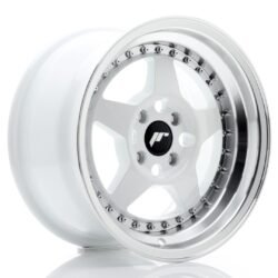Janta aliaj 15" JR Wheels JR6 15x8 ET25 4x100 White w/ Machined Lip