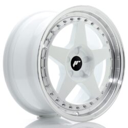 Janta aliaj 17" JR Wheels JR6 17x8 ET20-35 5H BLANK White w/ Machined Lip