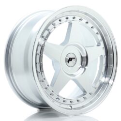 Janta aliaj 17" JR Wheels JR6 17x8 ET20-35 BLANK Silver Machined Face